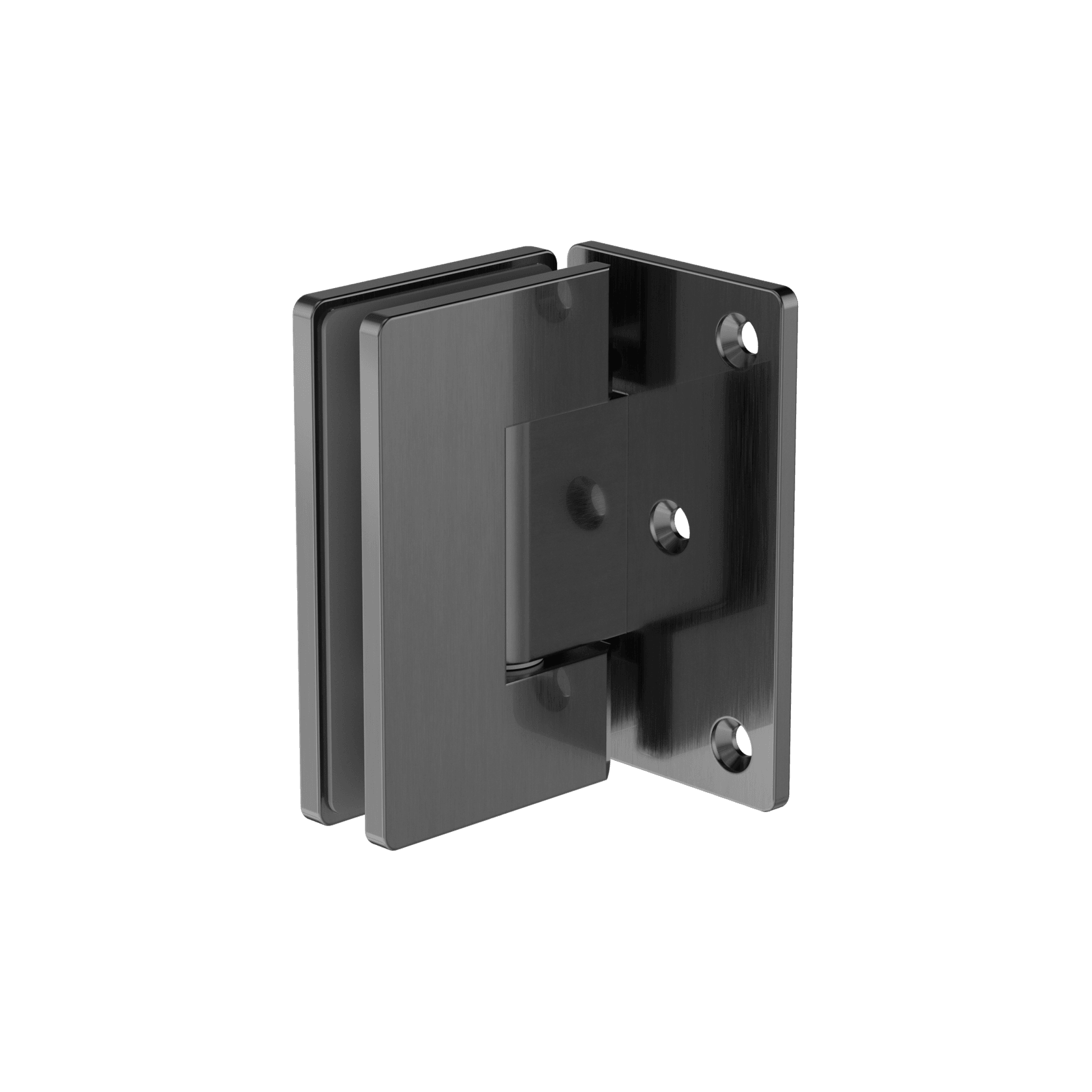 90 Degree Glass To Wall Shower Hinge 10mm Glass Gun Metal gallery detail image