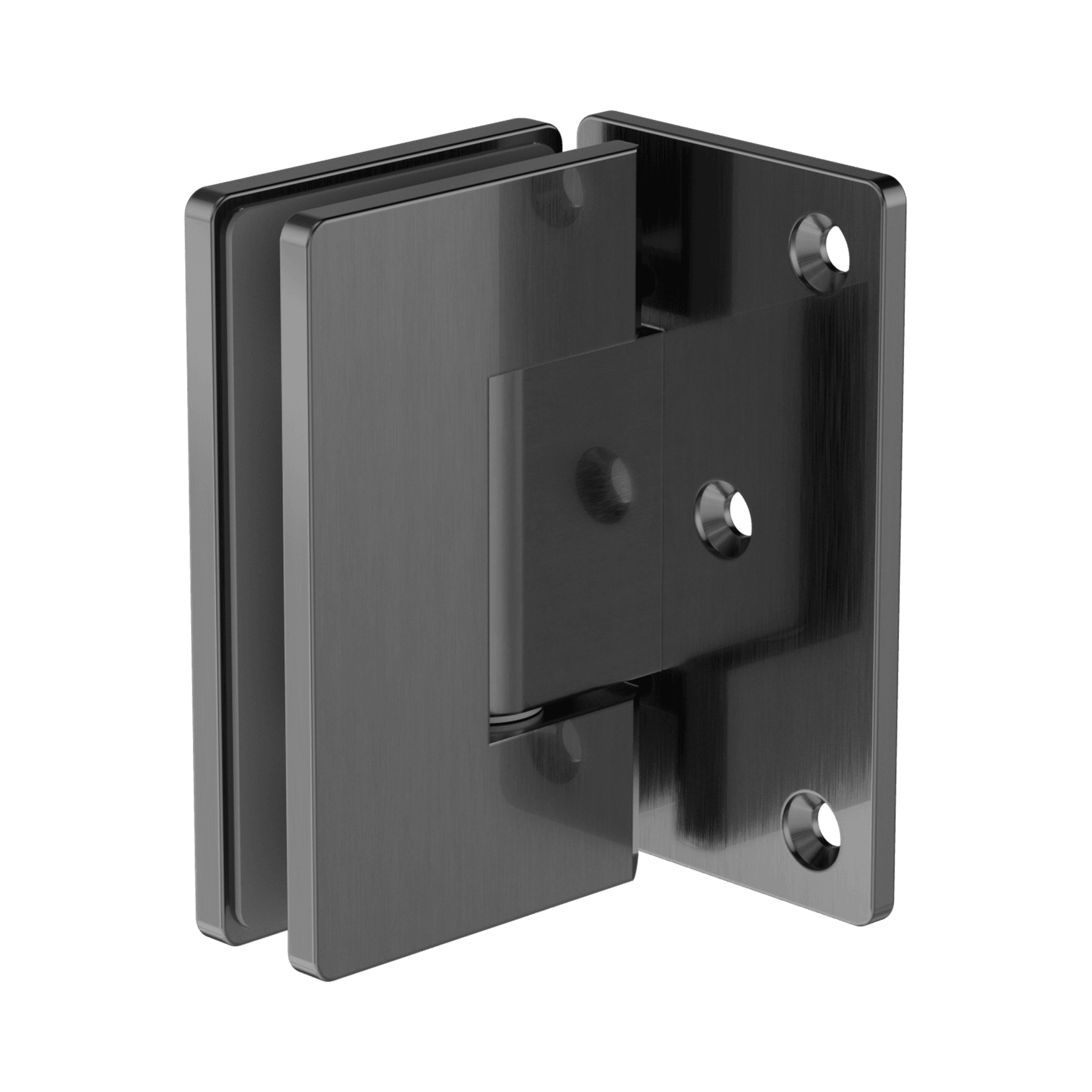 90 Degree Glass To Wall Shower Hinge 10mm Glass Gun Metal gallery detail image