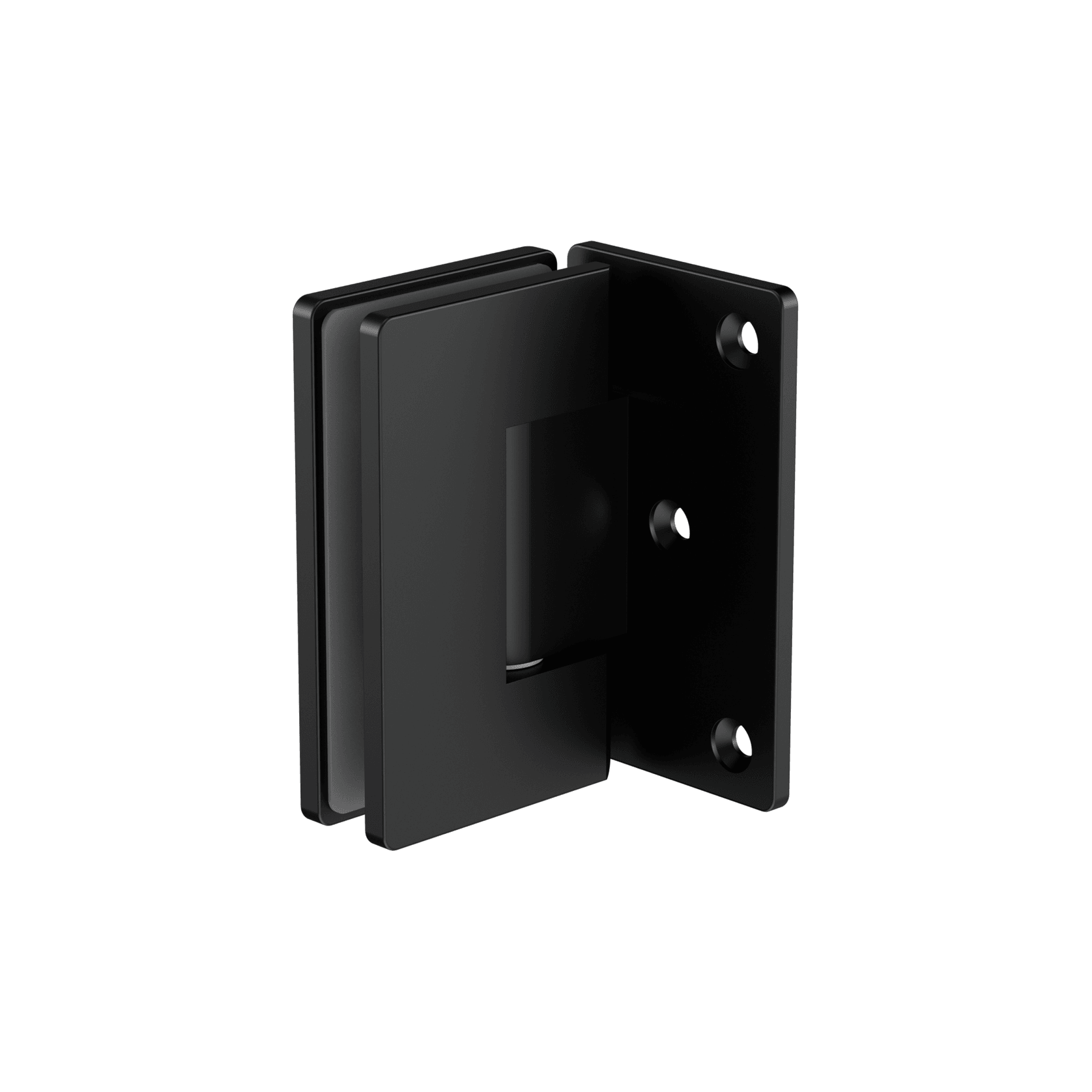 90 Degree Glass To Wall Shower Hinge 10mm Glass Matte Black gallery detail image