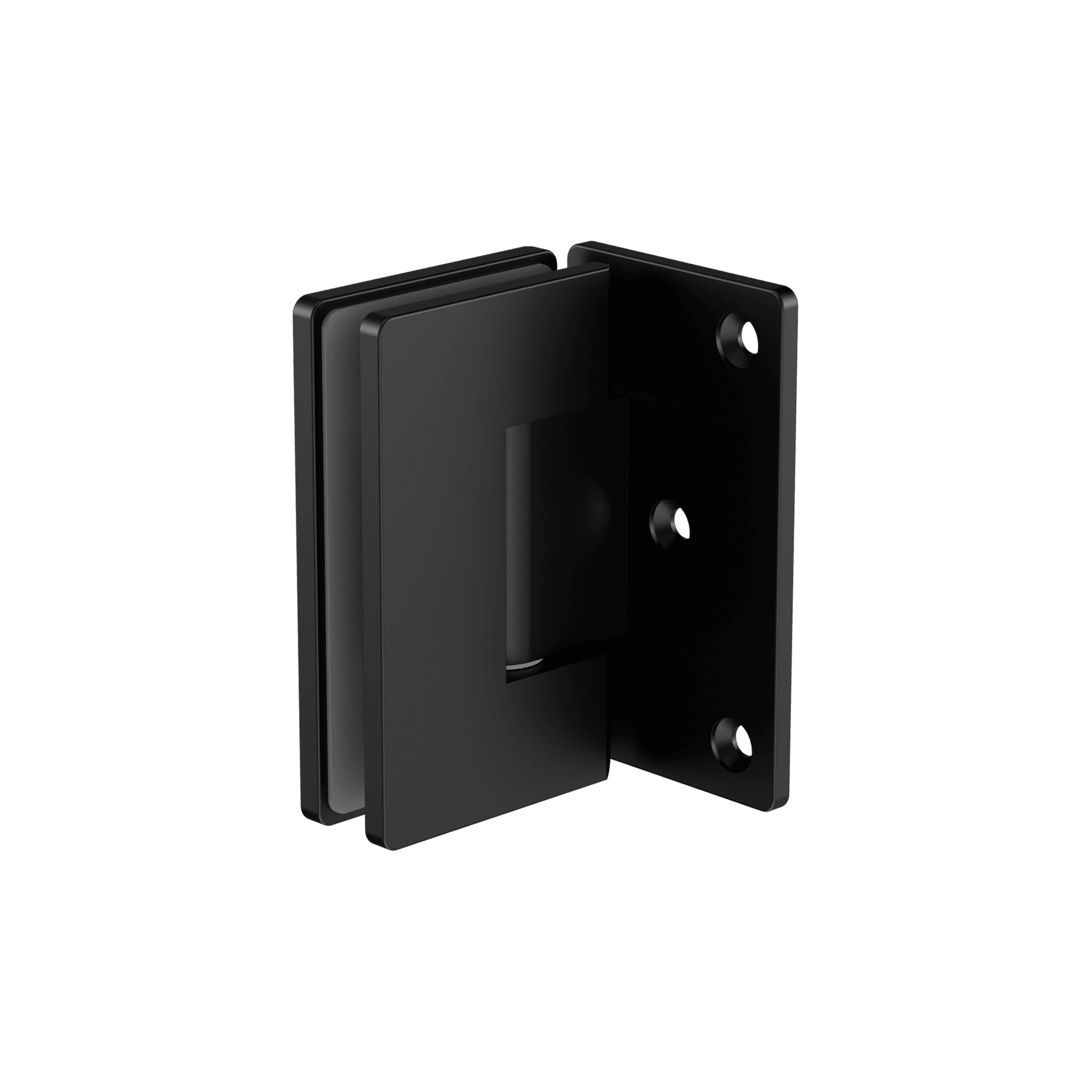 90 Degree Glass To Wall Shower Hinge 10mm Glass Matte Black gallery detail image