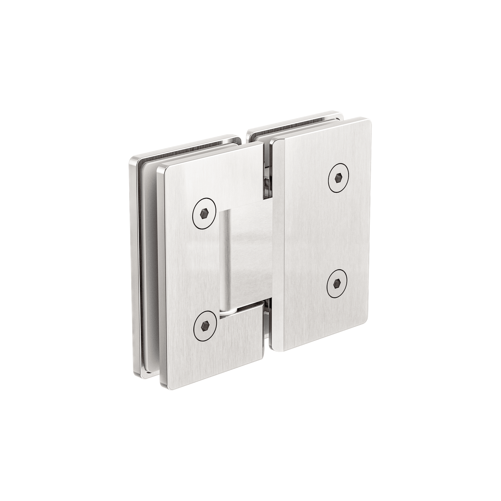 180 Degree Glass To Glass Shower Hinge 10mm Glass  Brushed Nickel gallery detail image