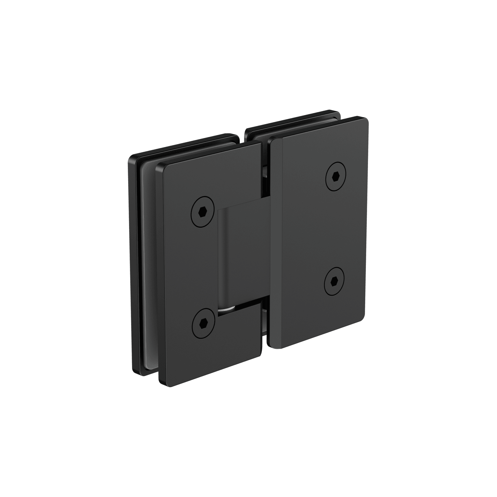 180 Degree Glass To Glass Shower Hinge 10mm Glass  Matte Black gallery detail image
