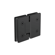 180 Degree Glass To Glass Shower Hinge 10mm Glass  Matte Black gallery detail image