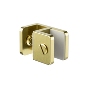 Over-Panel Glass To Glass Fitting 10mm Glass Brushed Gold gallery detail image