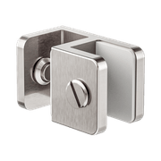 Over-Panel Glass To Glass Fitting 10mm Glass Brushed Nickel gallery detail image