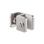 Over-Panel Glass To Glass Fitting 10mm Glass Brushed Nickel gallery detail image