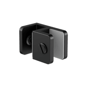 Over-Panel Glass To Glass Fitting 10mm Glass Matte Black gallery detail image