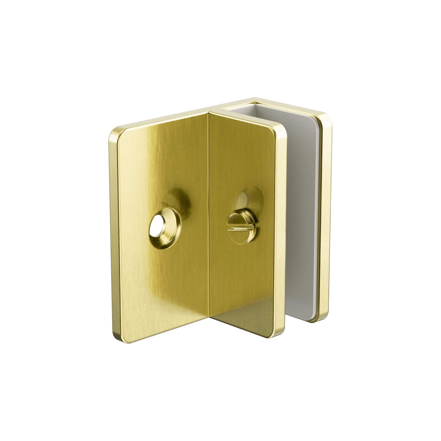 Shower F Bracket 10mm Glass Brushed Gold gallery detail image