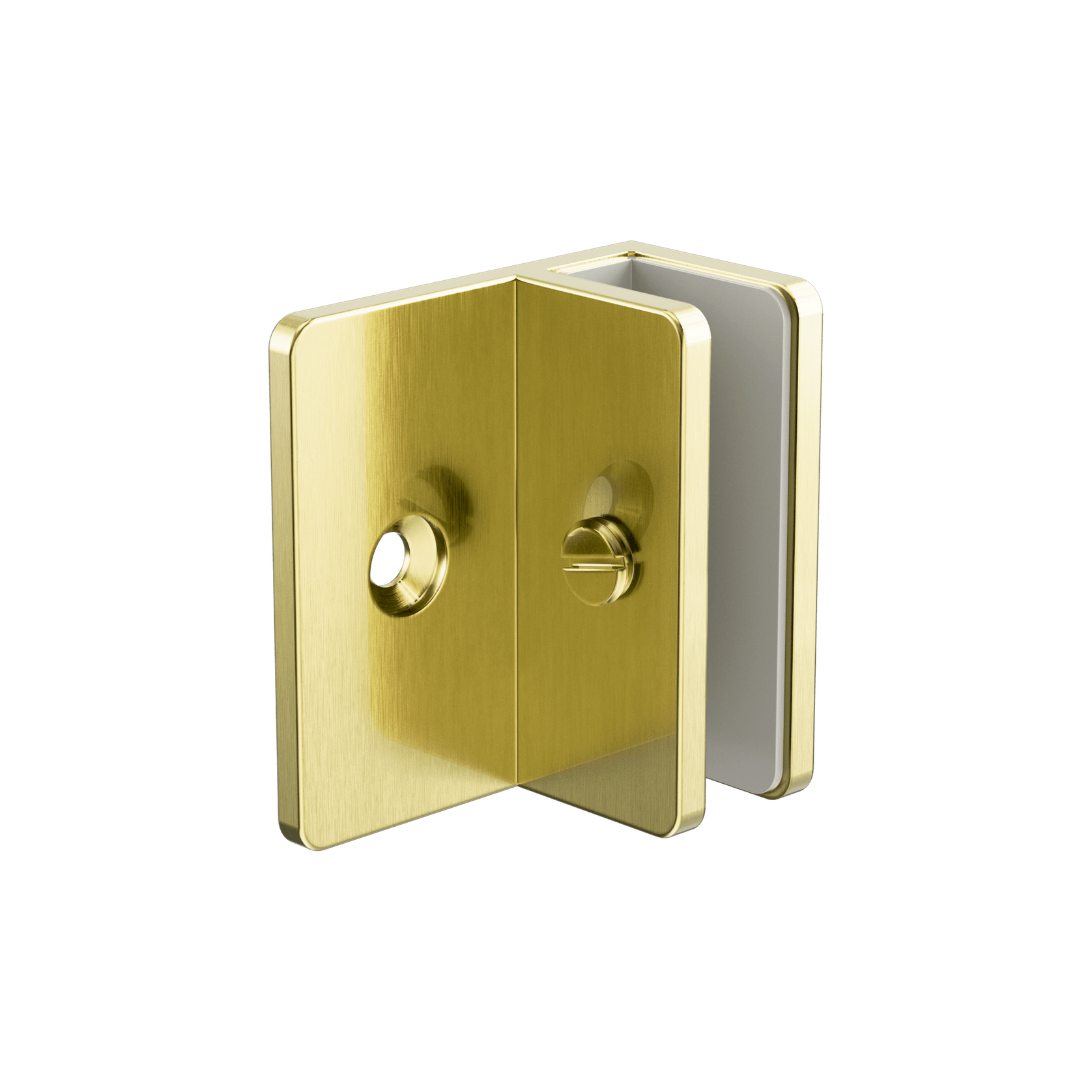 Shower F Bracket 10mm Glass Brushed Gold gallery detail image