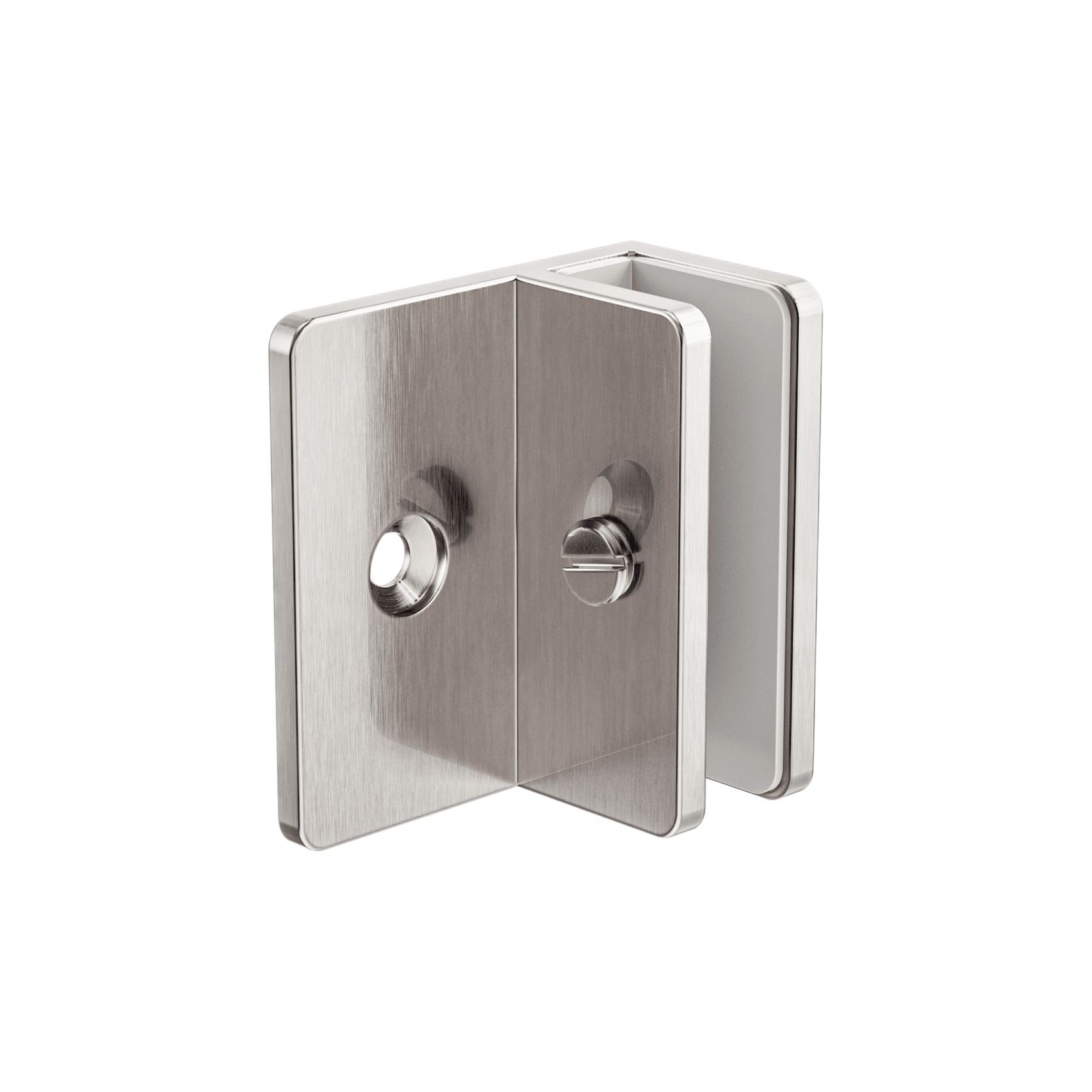 Shower F Bracket 10mm Glass Brushed Nickel gallery detail image
