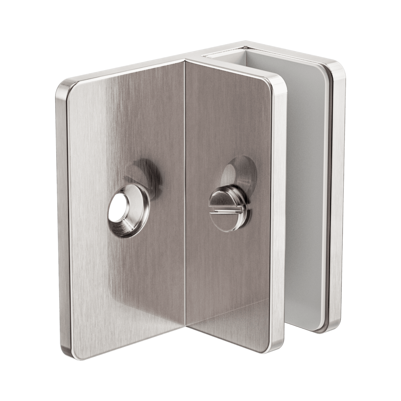 Shower F Bracket 10mm Glass Brushed Nickel gallery detail image