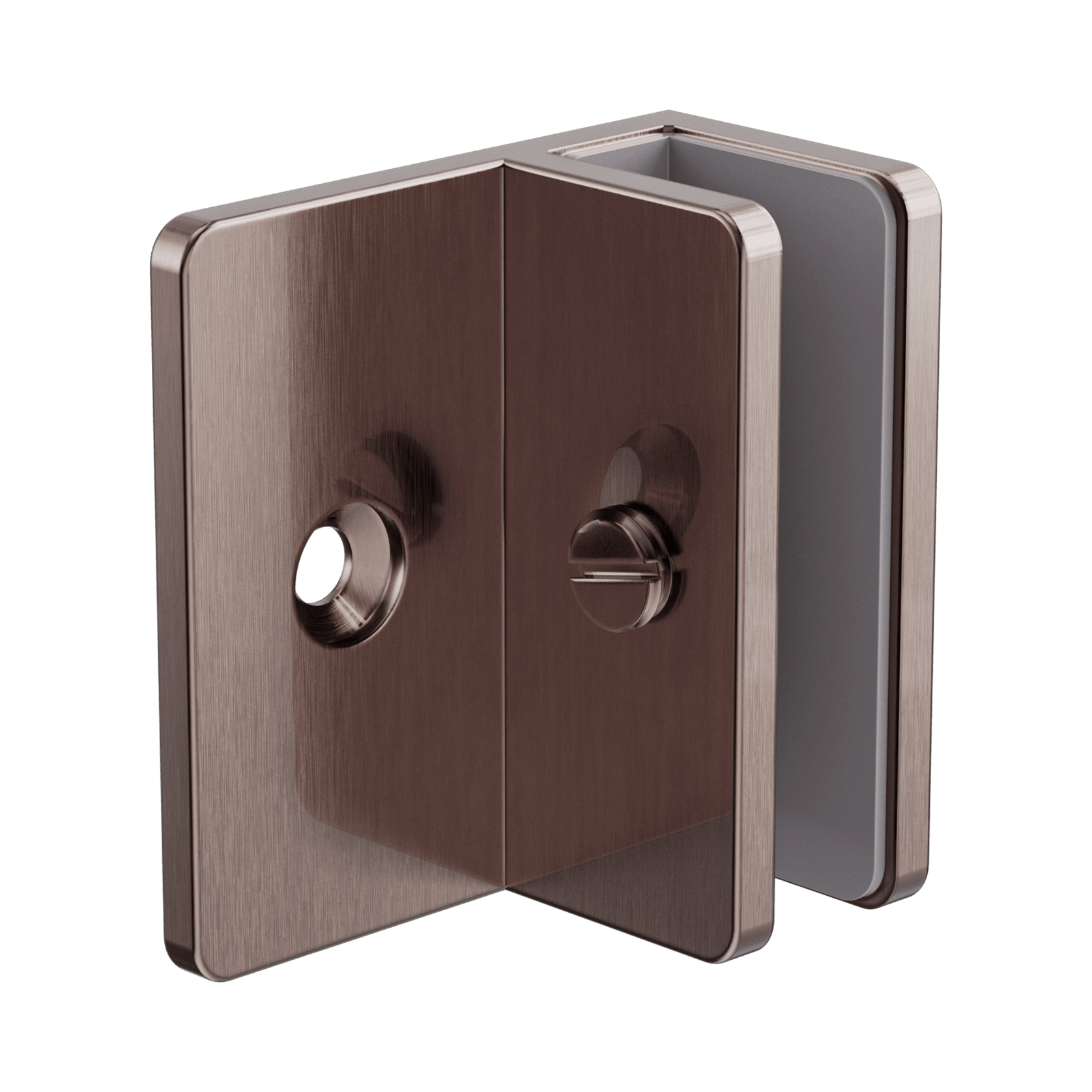 Shower F Bracket 10mm Glass Brushed Bronze gallery detail image