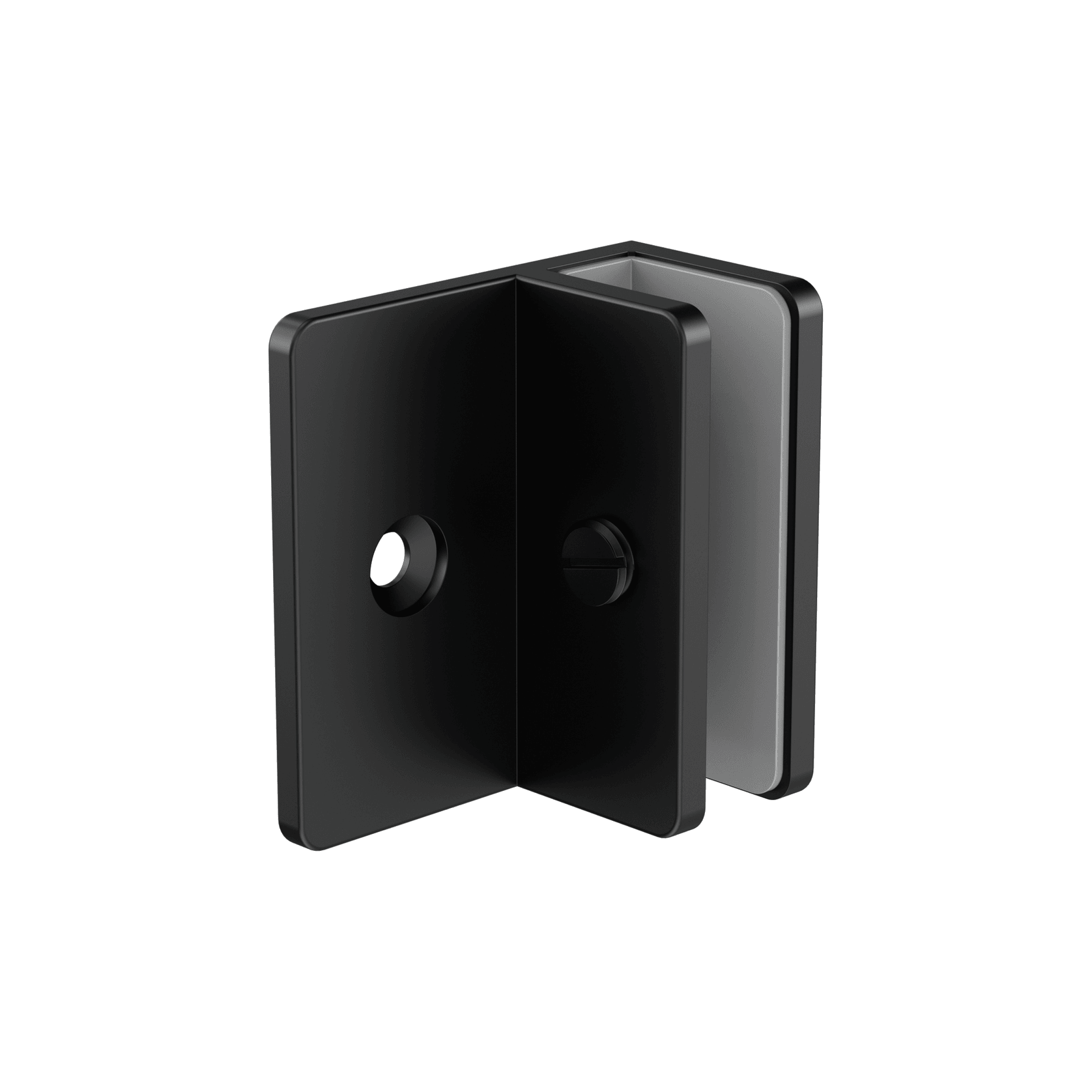 Shower F Bracket 10mm Glass Matte Black gallery detail image