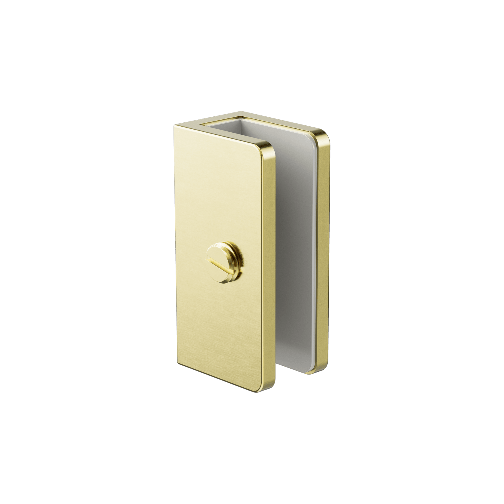 Shower U Bracket 10mm Glass Brushed Gold gallery detail image