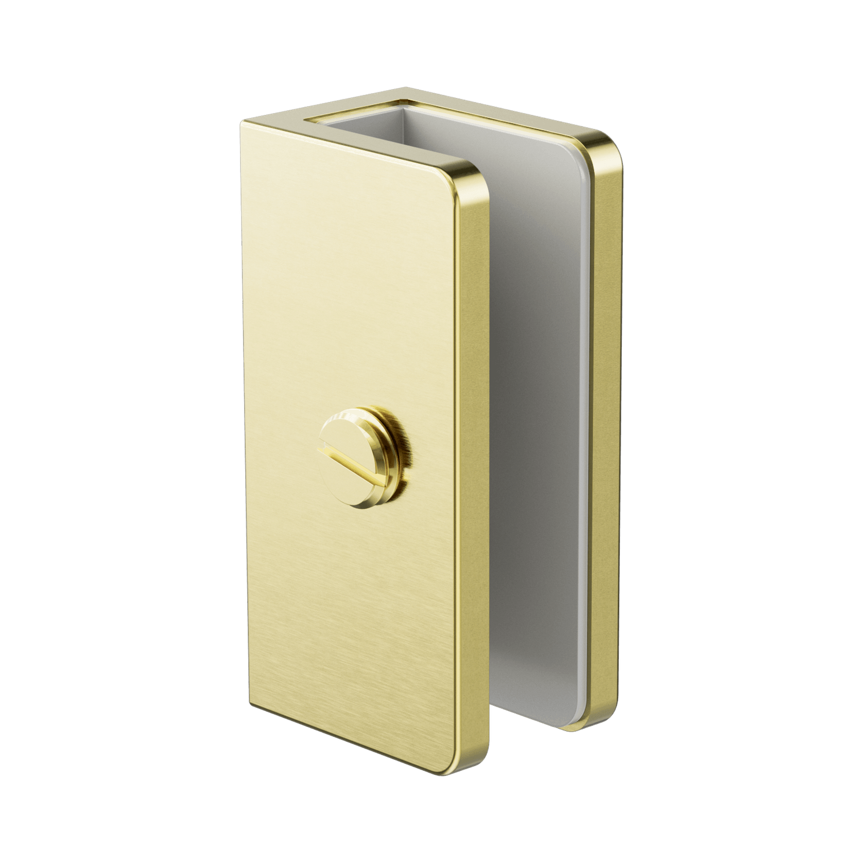 Shower U Bracket 10mm Glass Brushed Gold gallery detail image