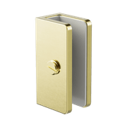 Shower U Bracket 10mm Glass Brushed Gold gallery detail image