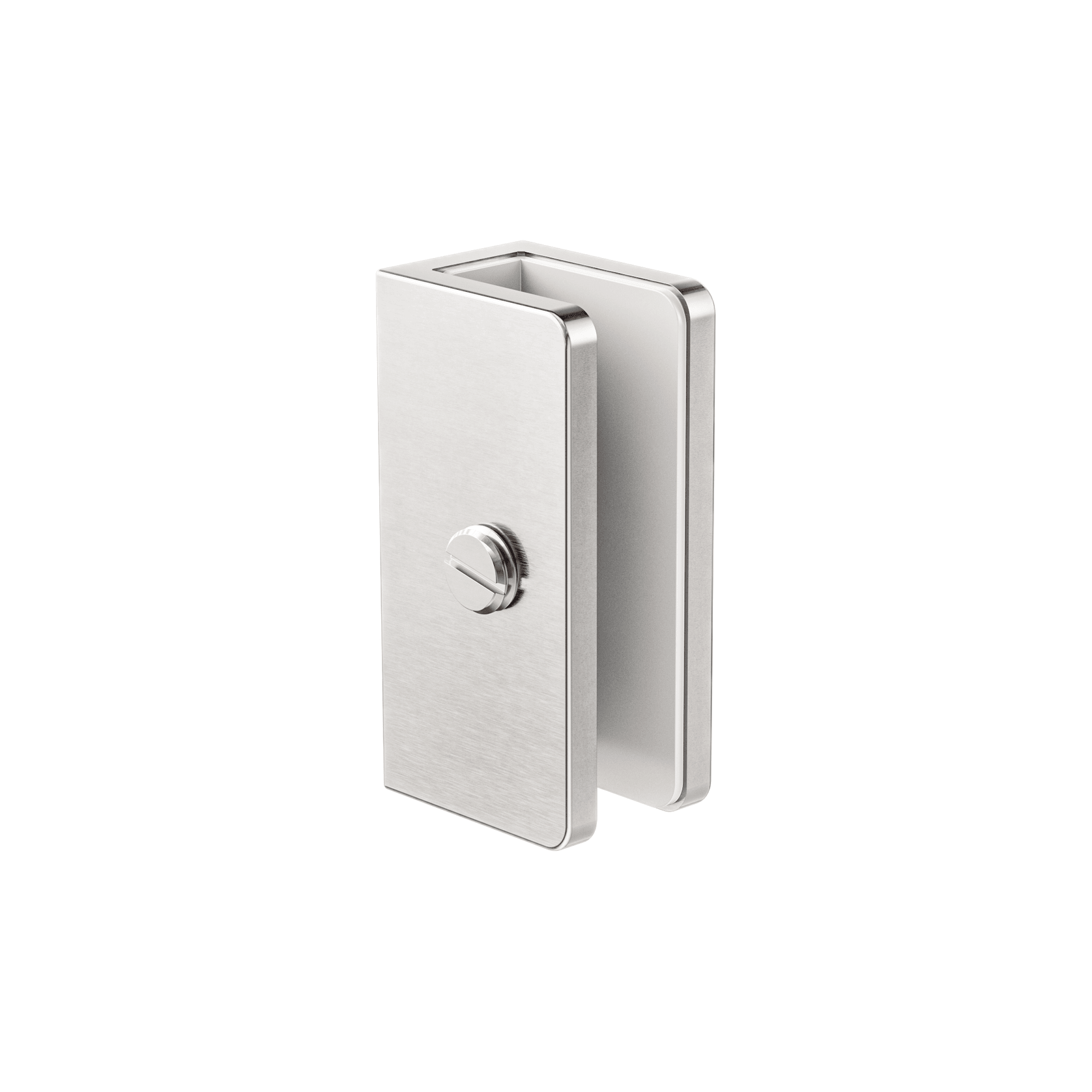 Shower U Bracket 10mm Glass Brushed Nickel gallery detail image