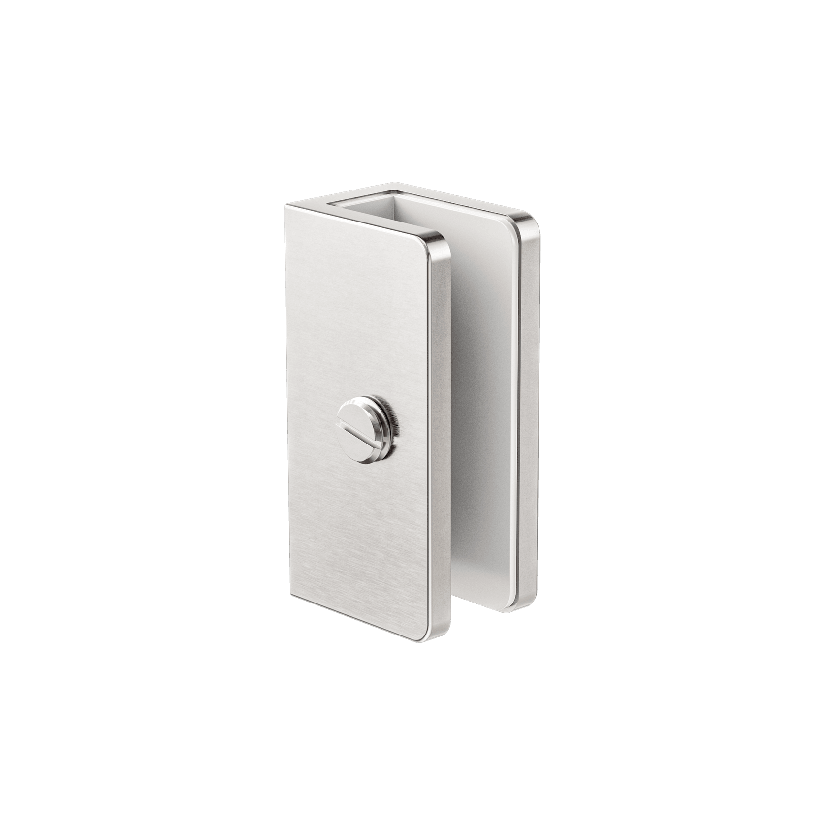 Shower U Bracket 10mm Glass Brushed Nickel gallery detail image