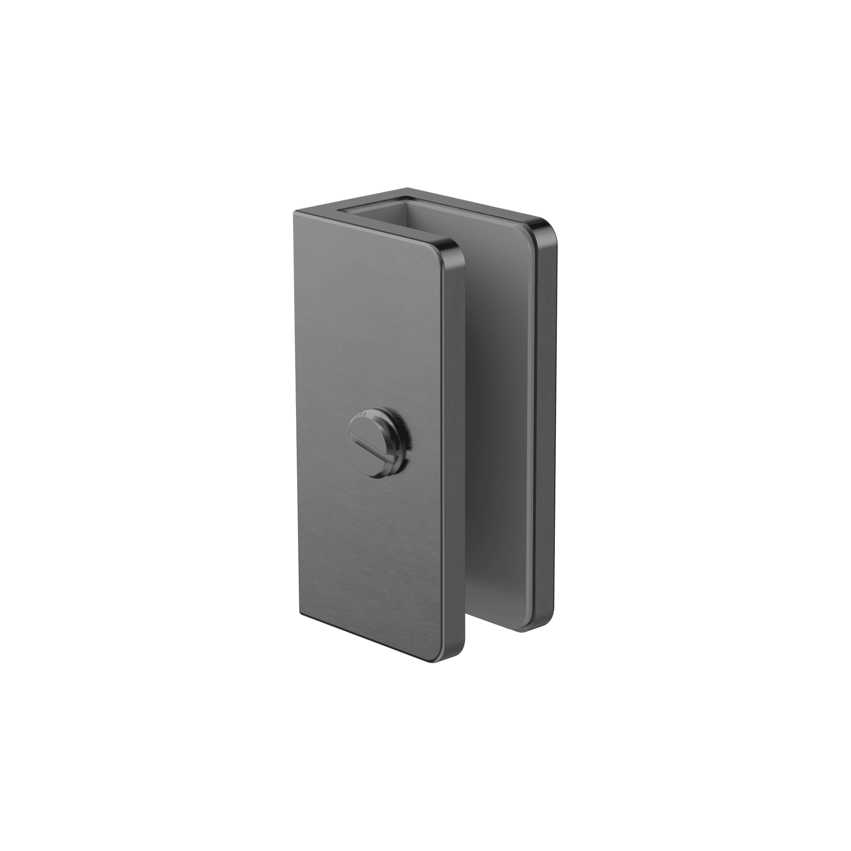 Shower U Bracket 10mm Glass Gun Metal gallery detail image