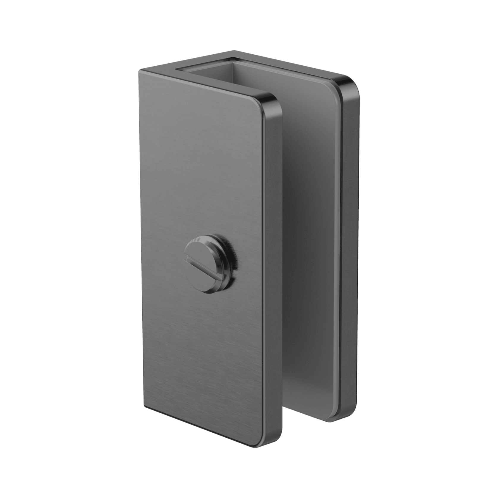 Shower U Bracket 10mm Glass Gun Metal gallery detail image