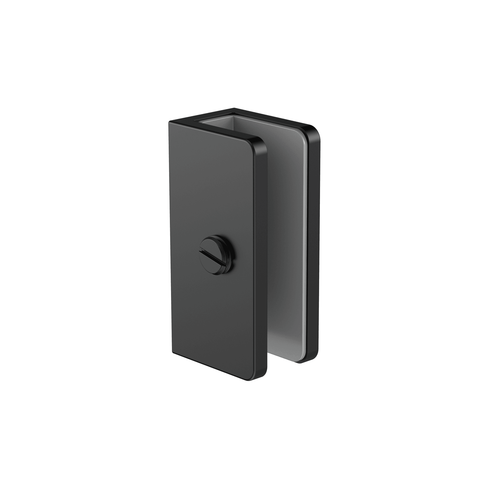 Shower U Bracket 10mm Glass Matte Black gallery detail image