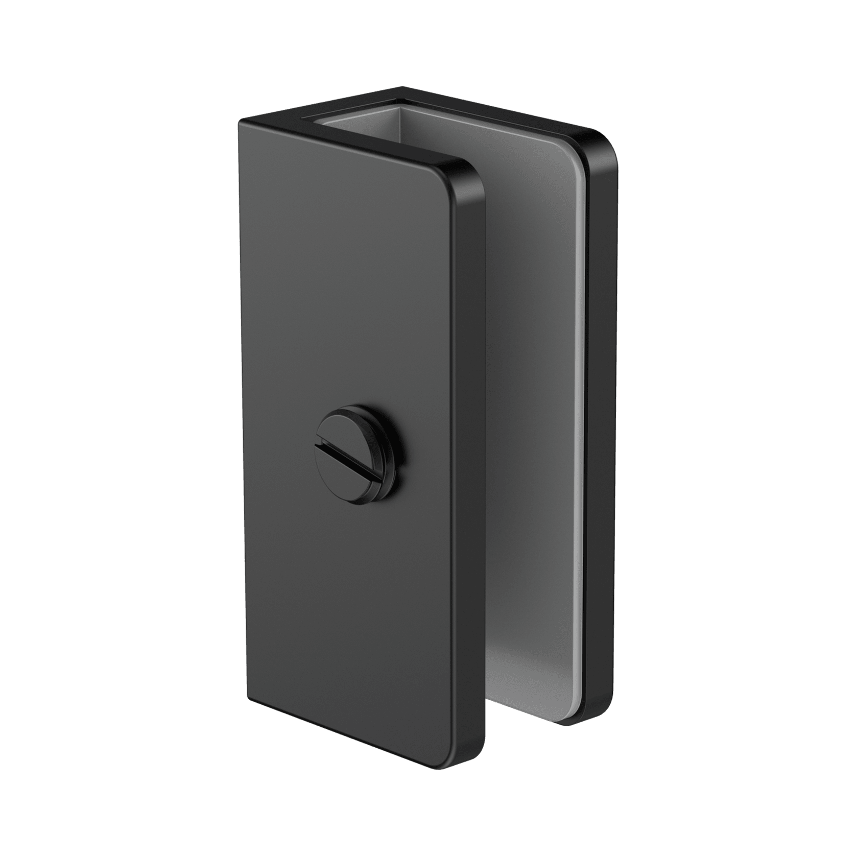 Shower U Bracket 10mm Glass Matte Black gallery detail image