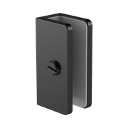 Shower U Bracket 10mm Glass Matte Black gallery detail image