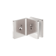 90 Degree Glass To Wall Bracket 10mm Glass Brushed Nickel gallery detail image
