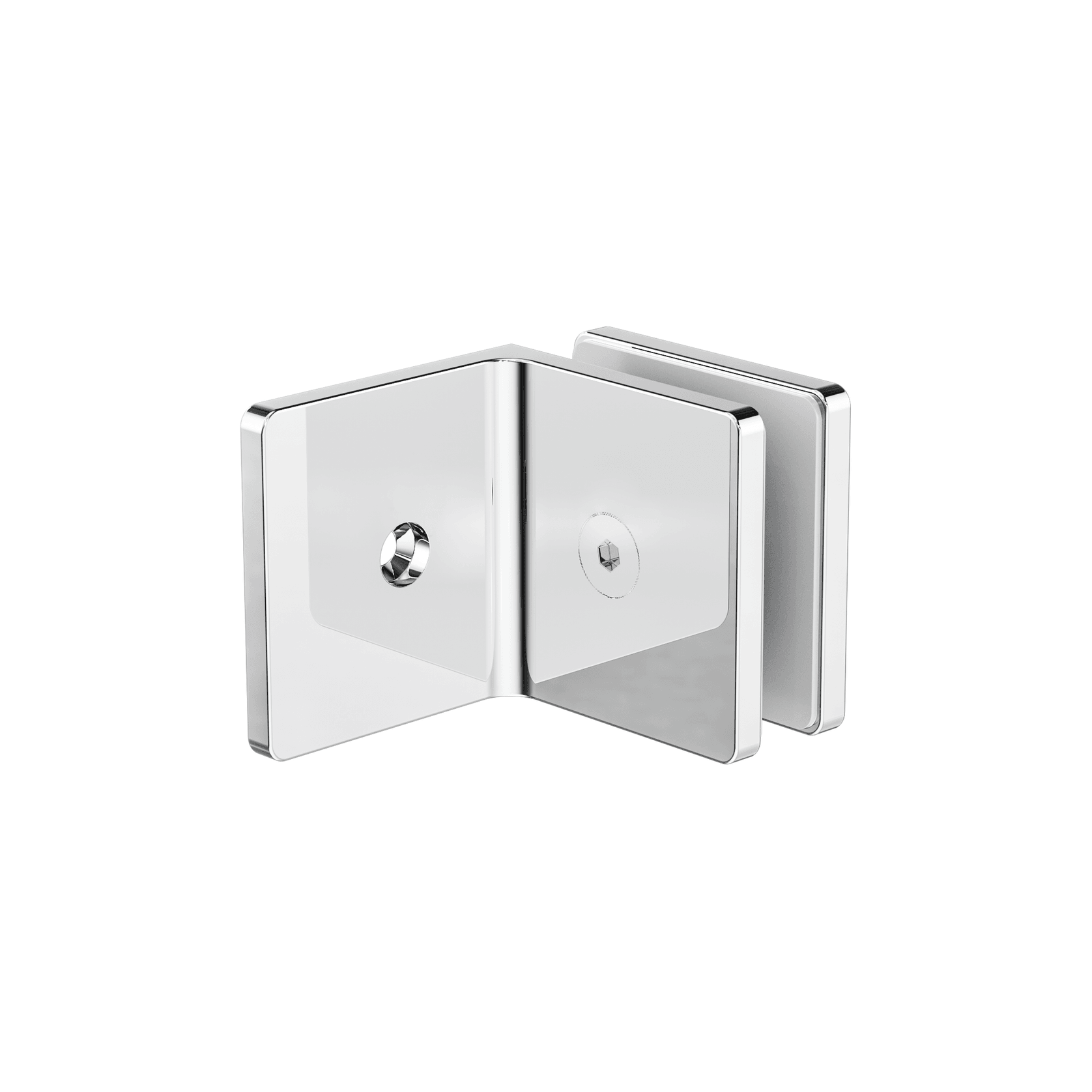90 Degree Glass To Wall Bracket 10mm Glass Chrome gallery detail image
