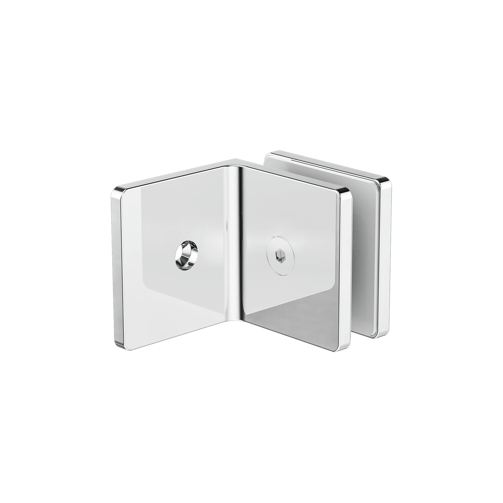 90 Degree Glass To Wall Bracket 10mm Glass Chrome gallery detail image