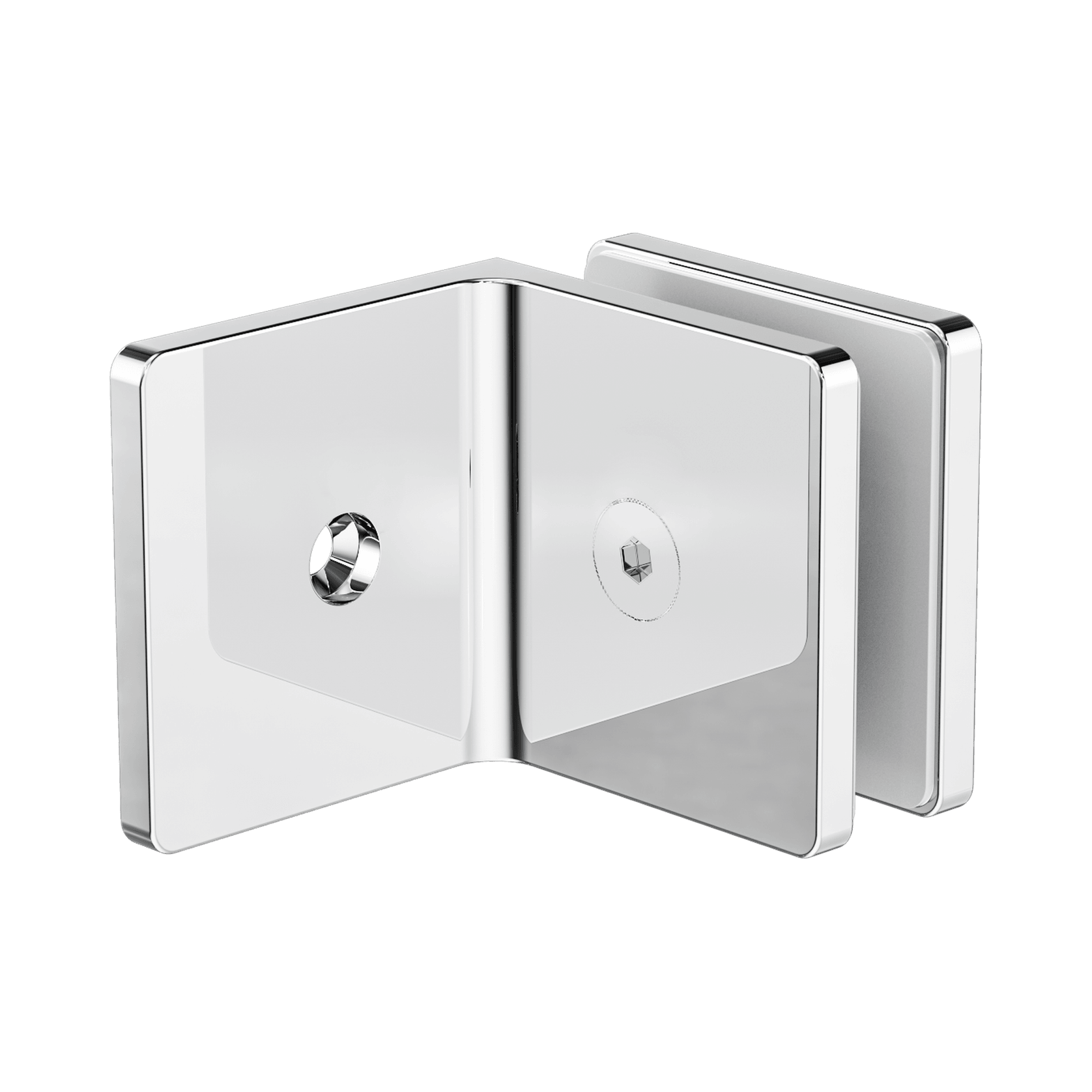 90 Degree Glass To Wall Bracket 10mm Glass Chrome gallery detail image