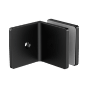 90 Degree Glass To Wall Bracket 10mm Glass Matte Black gallery detail image