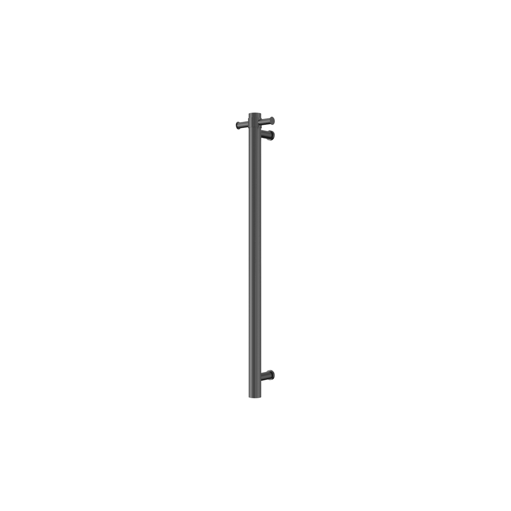 Mecca 240V Single Vertical Heated Towel Rail Gun Metal gallery detail image