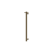Mecca 12V Single Vertical Heated Towel Rail Tumbled Antique Brass gallery detail image