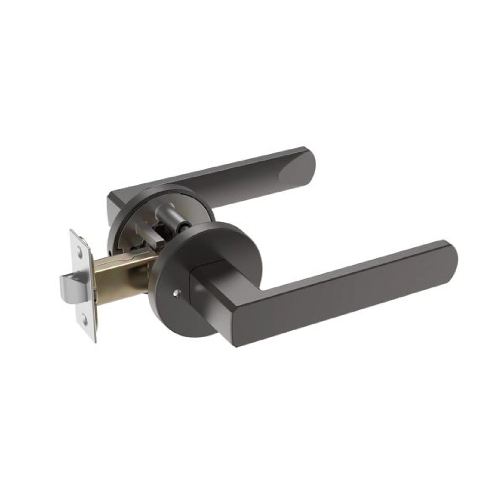 Moon Lever Handle In Nickel Graphite gallery detail image