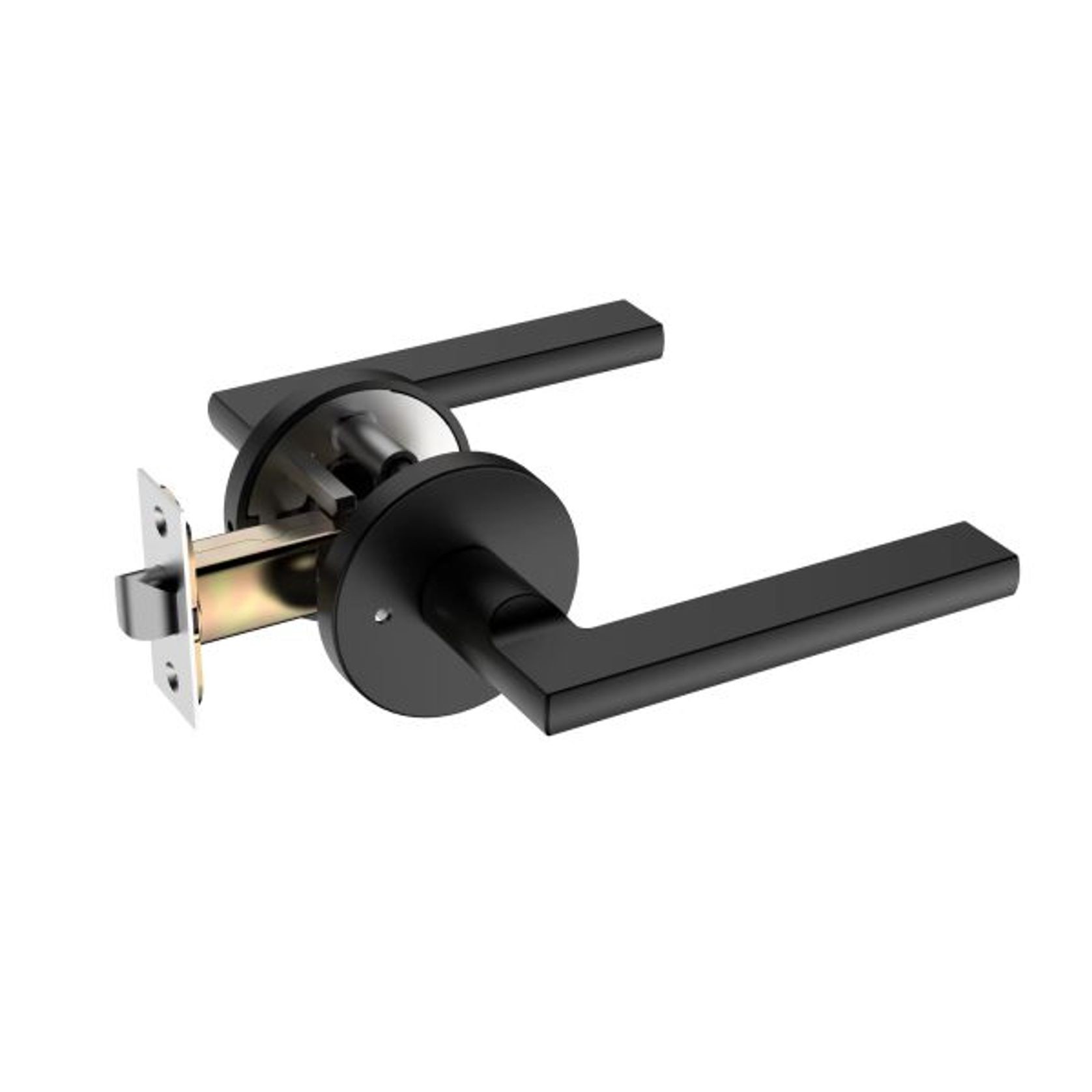Raglan Lever Handle In Matt Black gallery detail image