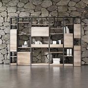 BARON Display Unit 230cm - Warm Oak & Black gallery detail image