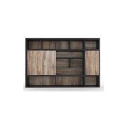 PHOENIX Display Wall Unit 3.0M - Warm Oak & Black gallery detail image