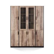 REGGIE Display Unit 160cm - Warm Oak & Black gallery detail image