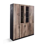REGGIE Display Unit 160cm - Warm Oak & Black gallery detail image