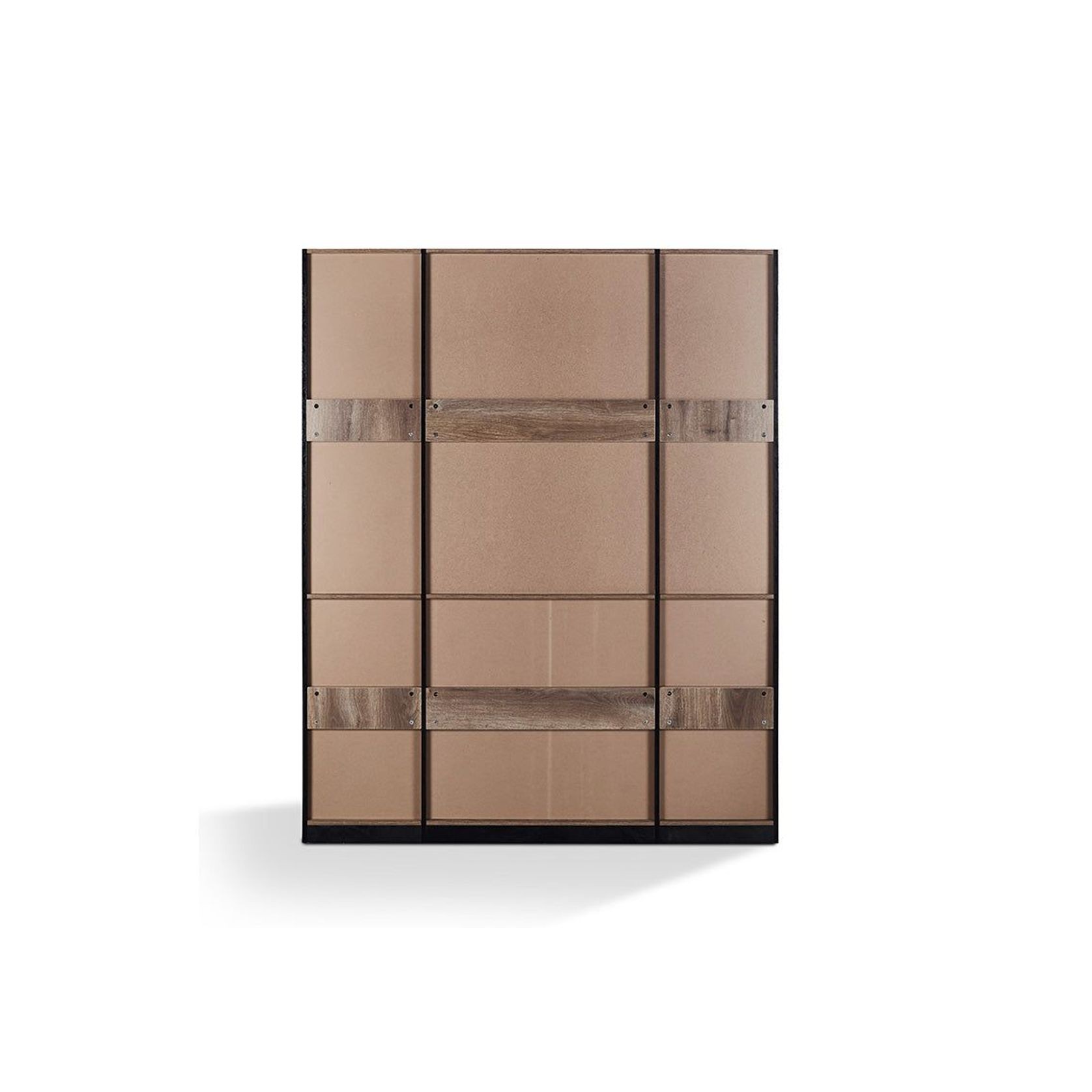 REGGIE Display Unit 160cm - Warm Oak & Black gallery detail image