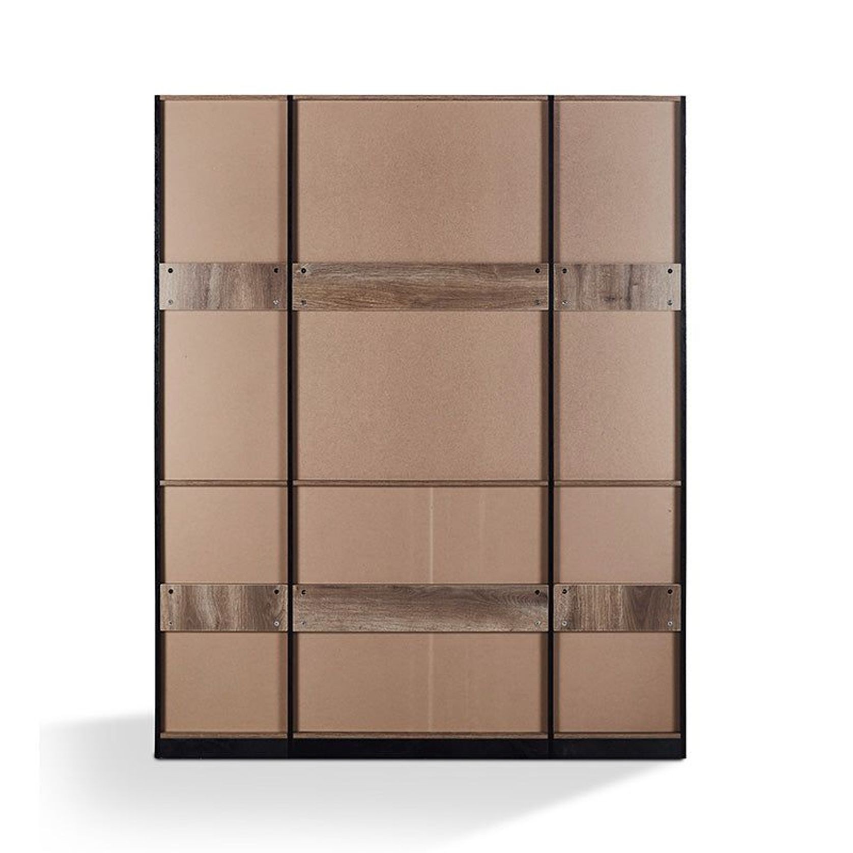 REGGIE Display Unit 160cm - Warm Oak & Black gallery detail image