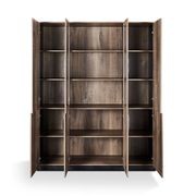 REGGIE Display Unit 160cm - Warm Oak & Black gallery detail image