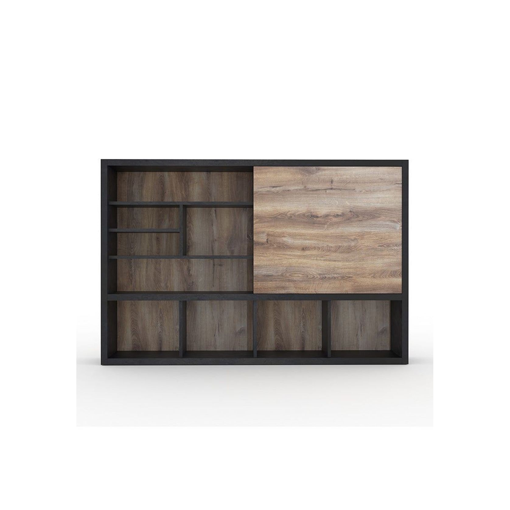 DAXTON Display Unit 2.4M - Warm Oak & Black gallery detail image