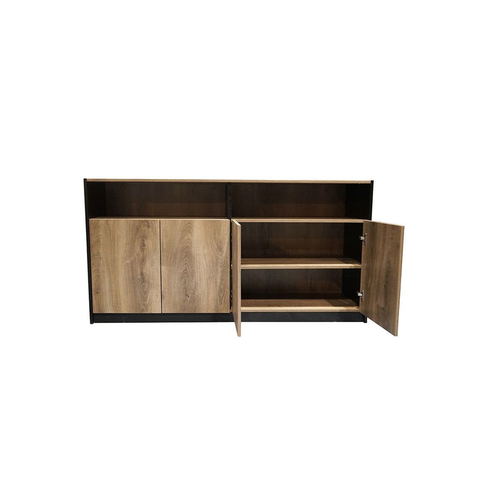 ARTO Credenza Cabinet 157cm - Warm Oak & Black gallery detail image