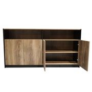 ARTO Credenza Cabinet 157cm - Warm Oak & Black gallery detail image