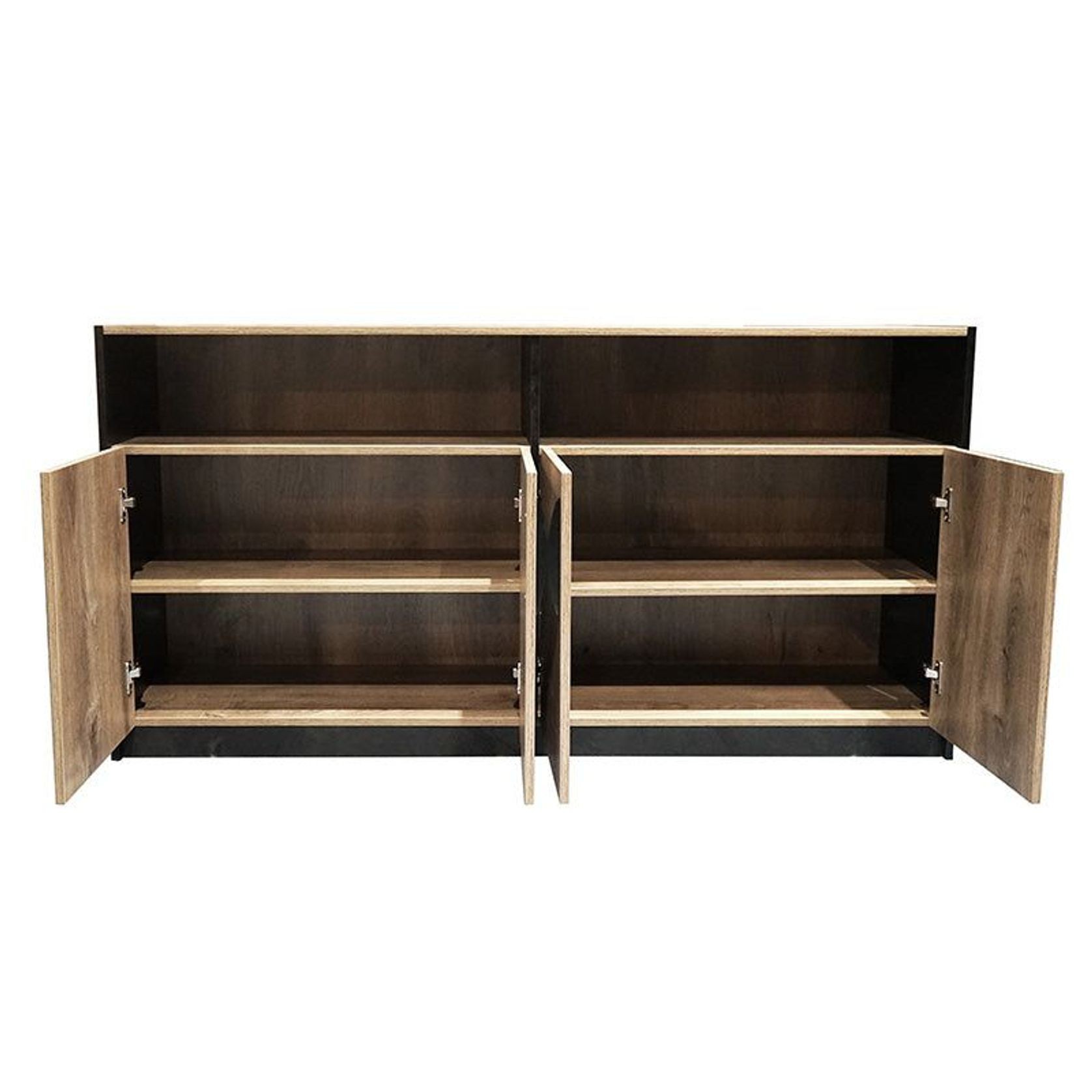 ARTO Credenza Cabinet 157cm - Warm Oak & Black gallery detail image