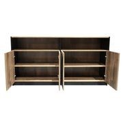 ARTO Credenza Cabinet 157cm - Warm Oak & Black gallery detail image