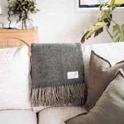 Ruanui Station Lambswool Throw -  Collier's Coal Chevron gallery detail image