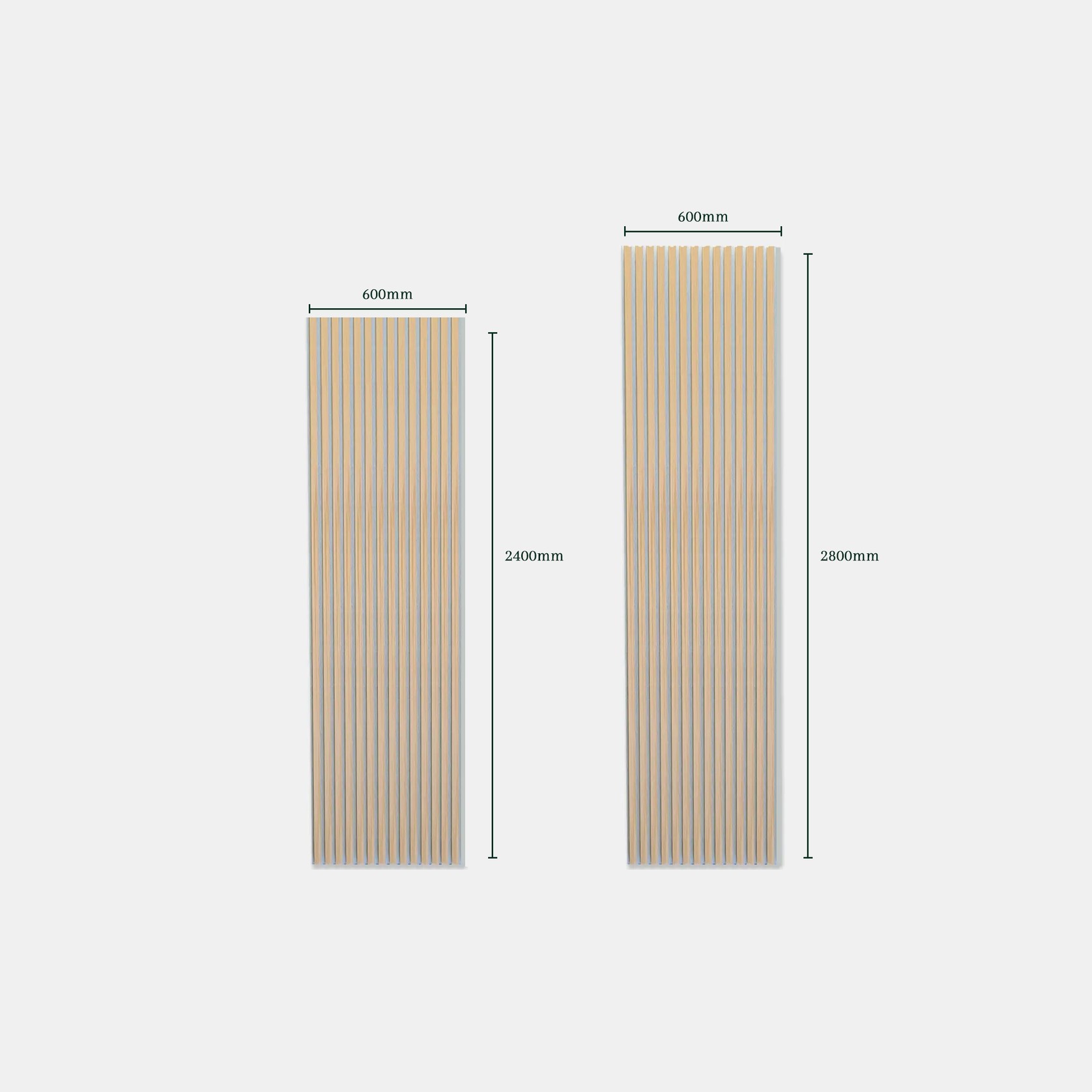 Natural Oak | Acoustic Panel (White Felt) gallery detail image